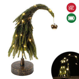LED Glittered Pine Tree w/ Bell