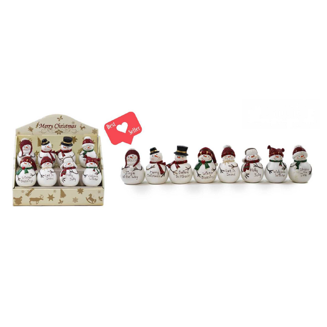 Holiday Saying Polyresin Snowman