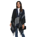 Black/Grey Plaid Poncho