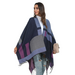 Purple Plaid Poncho