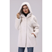 White Faux Fur Coat w/ Hood