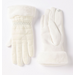 White Faux Fur Trimmed Texting Gloves