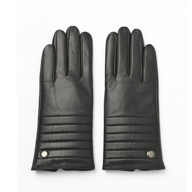 Black Lambskin Leather Gloves
