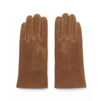 Brown Suede Leather Gloves