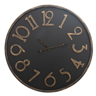 Black/Gold Wall Clock