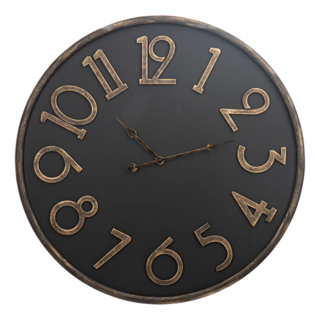 Black/Gold Wall Clock