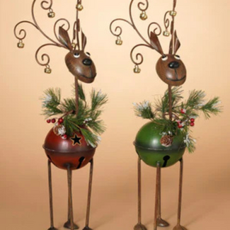23" Metal Reindeer w/ Bells