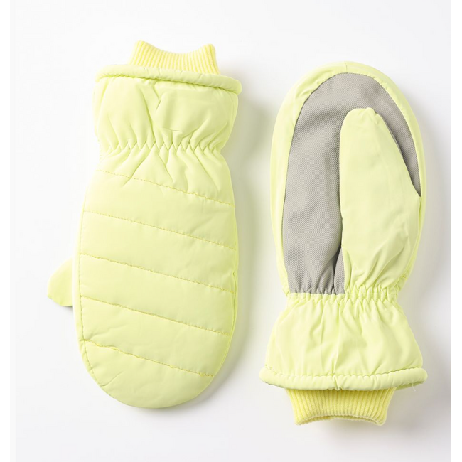 Puffer Mittens w/ Knit Cuff