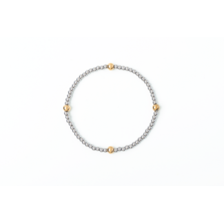 5mm Mixed Metal Stretch Bracelet