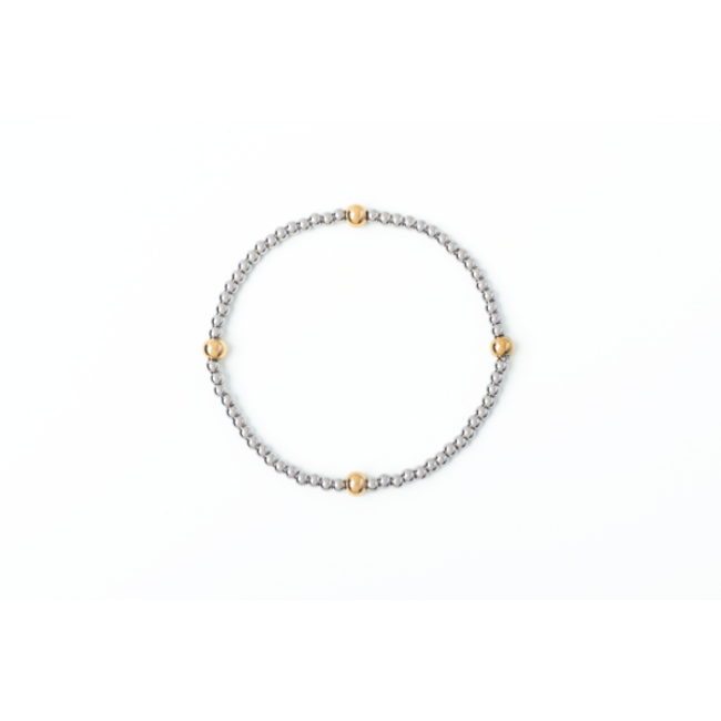 5mm Mixed Metal Stretch Bracelet