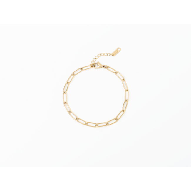 Gold Paperclip Chain Bracelet