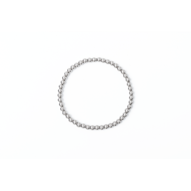 4mm Silver Stretch Bracelet