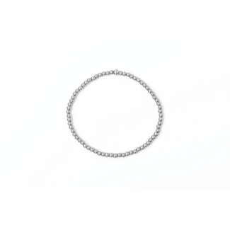 3mm Silver Stretch Bracelet