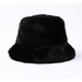Faux Fur Bucket Hat Black