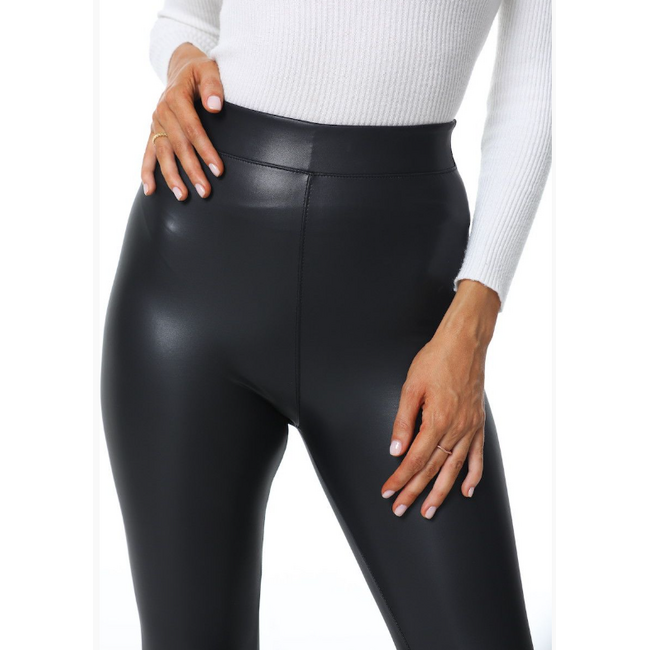 High Waisted Leather Leggings