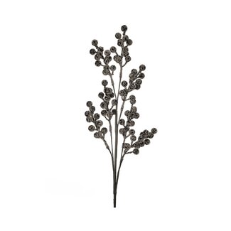 36" Black Iced Glitter Berry Pick