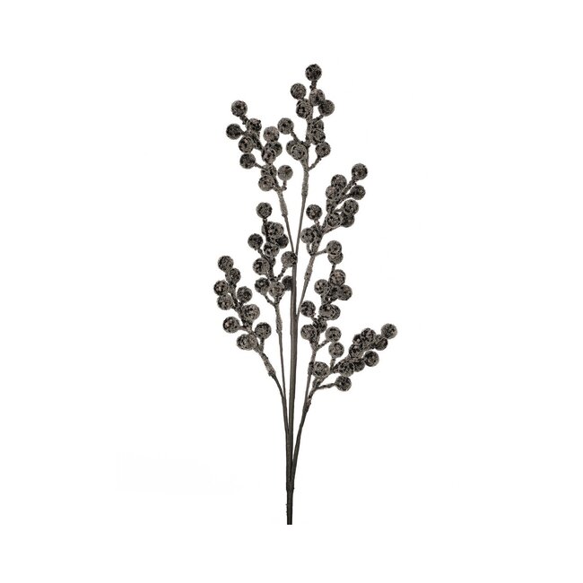 36" Black Iced Glitter Berry Pick