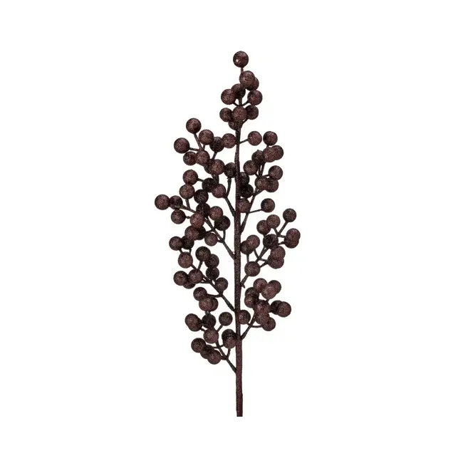 24" Chocolate Brown Glitter Berry Pick