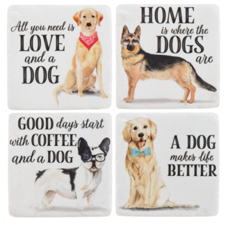 Dog Coasters 4pc Set