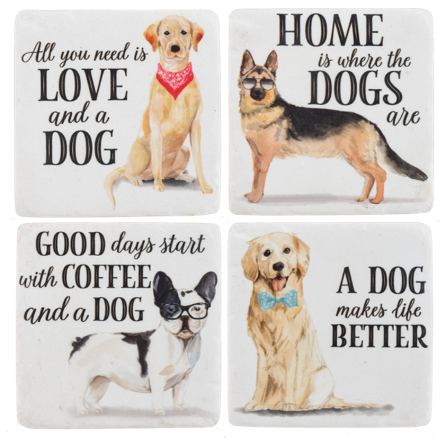 Dog Coasters 4pc Set