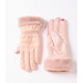 Pink Faux Fur Trimmed Texting Gloves