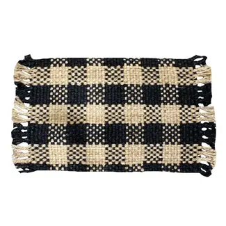 Checkered Jute Doormat