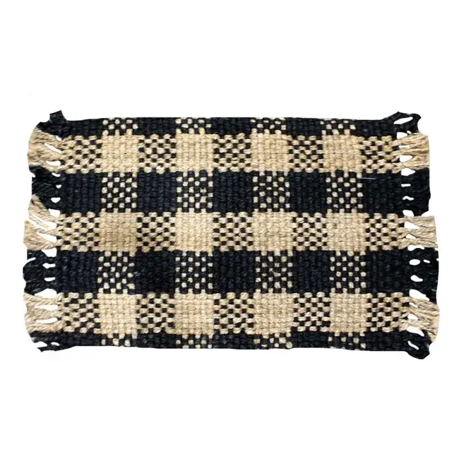 Checkered Jute Doormat