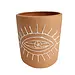 5" Terracotta w/ Eye Design Pot