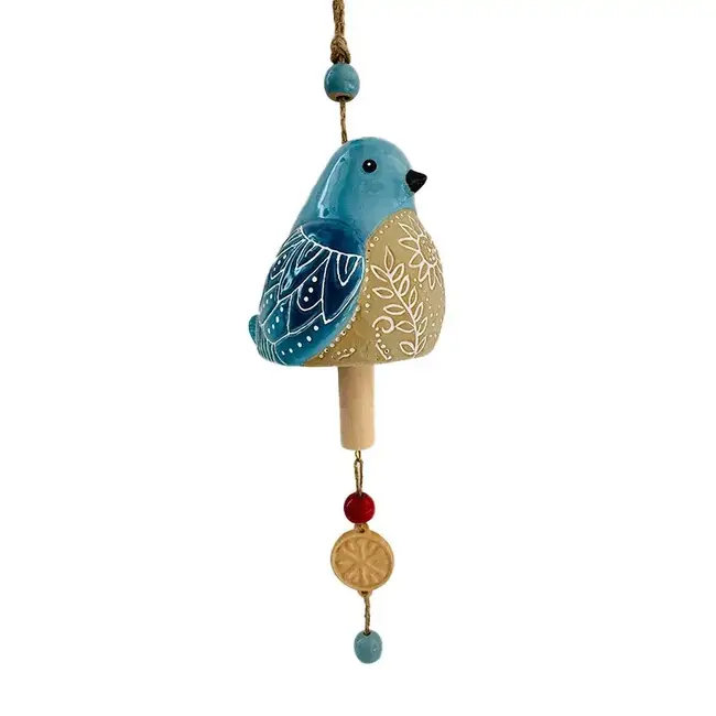 Ceramic Blue Bird Bell