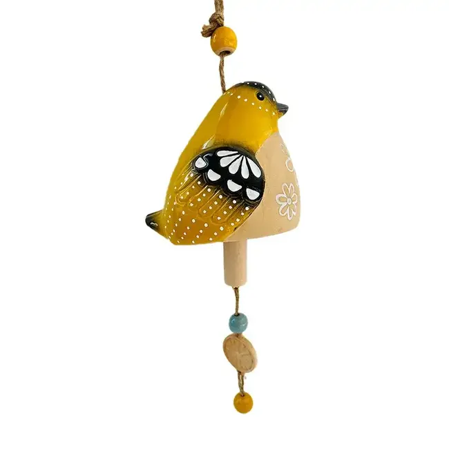 Ceramic Yellow Bird Bell