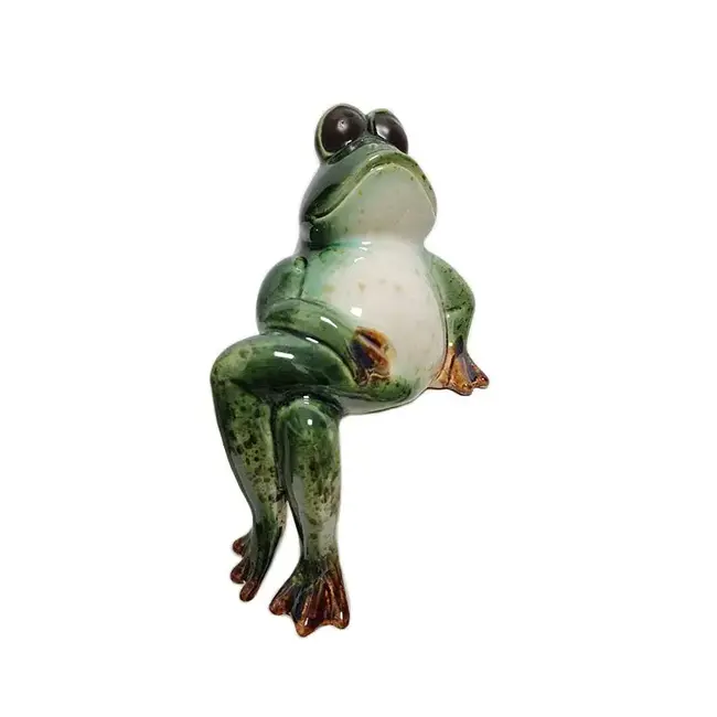 Ceramic Edge Sitter Frog