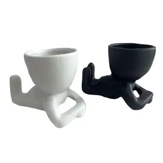 3" Laying Down Person Planter