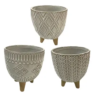 4" Glazed Planter w/ Legs