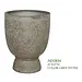 21" Grey Stone Tall Pedestal Pot