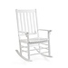 Slatted Wood White Rocking Chair