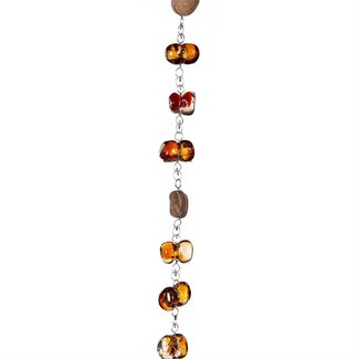Amber Metal & Glass Rain Chain