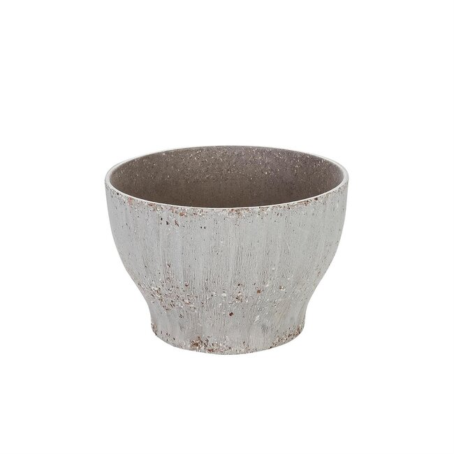 Hourglass Cement Finish Planter