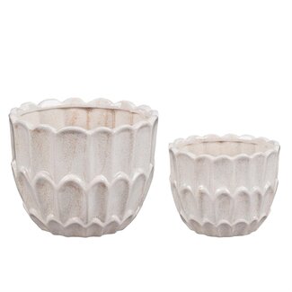Ceramic Scalloped Planter