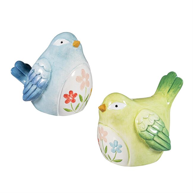 Ceramic Floral Bird Asst