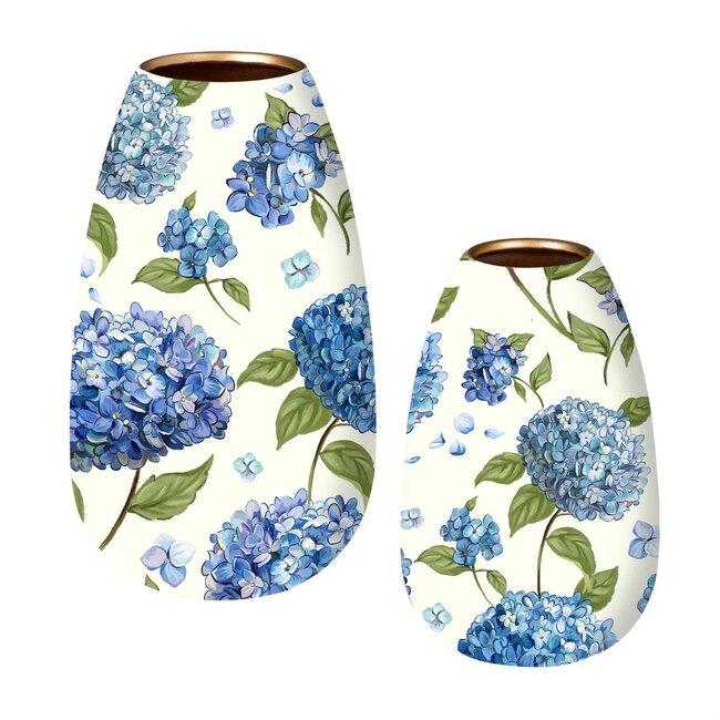 Hydrangea Metal Vase