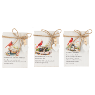 Cardinal Memorial Message Block