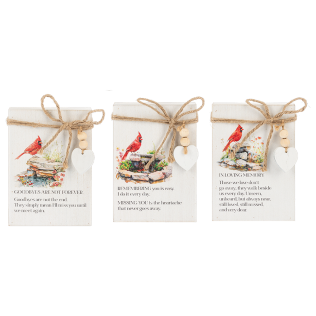 Cardinal Memorial Message Block