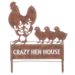 Crazy Hen House Garden Stake