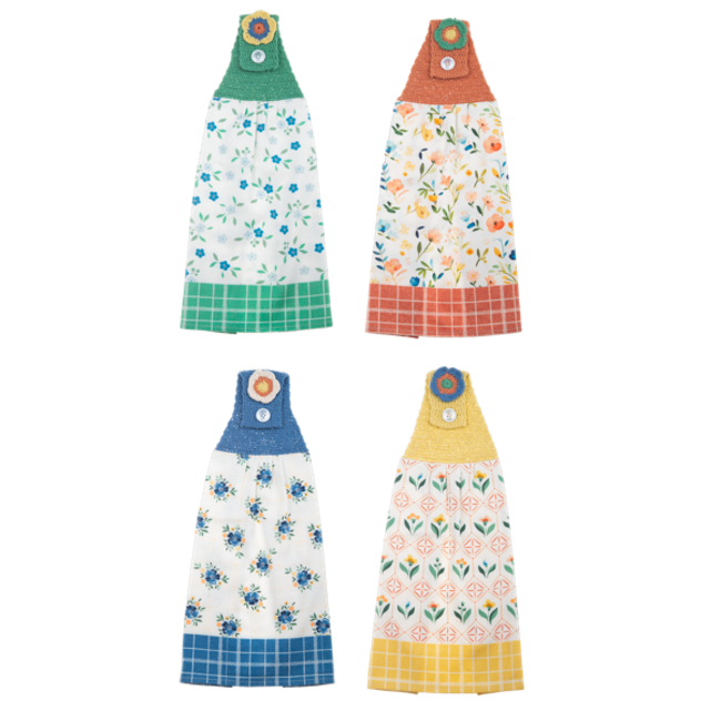 Crochet Flower Tea Towel