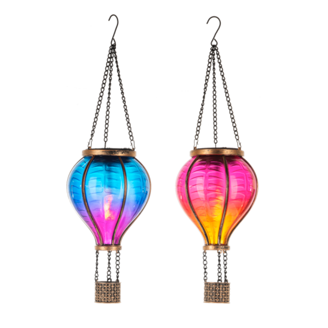 Solar Flickering Light Up Hot Air Balloon