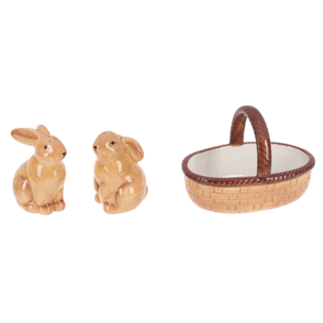 Bunny In Basket S&P Set