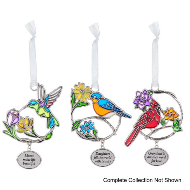 Blooms & Bird Ornament