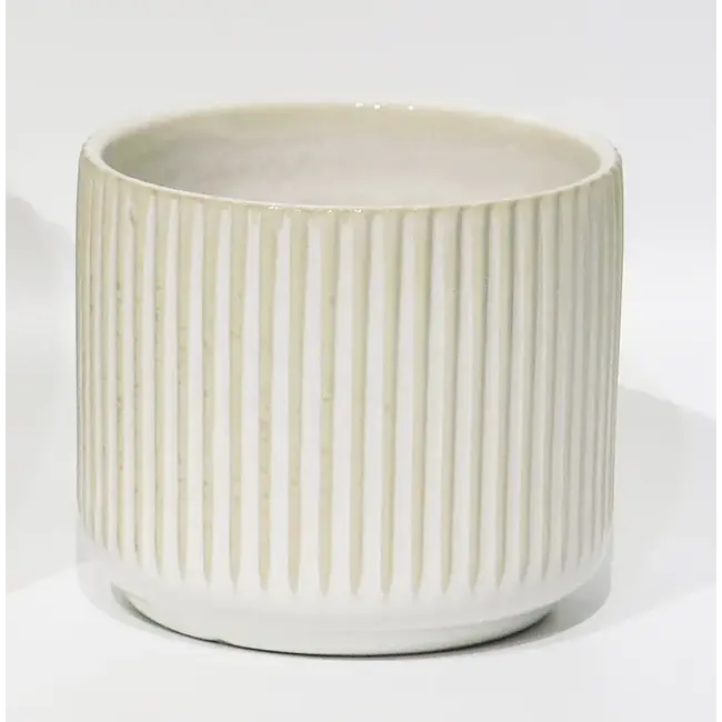 4" White Ceramic Pot