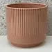 4" Shiny Ribbed Dolomite Pot