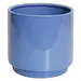 7" Shiny Blue Ceramic Pot
